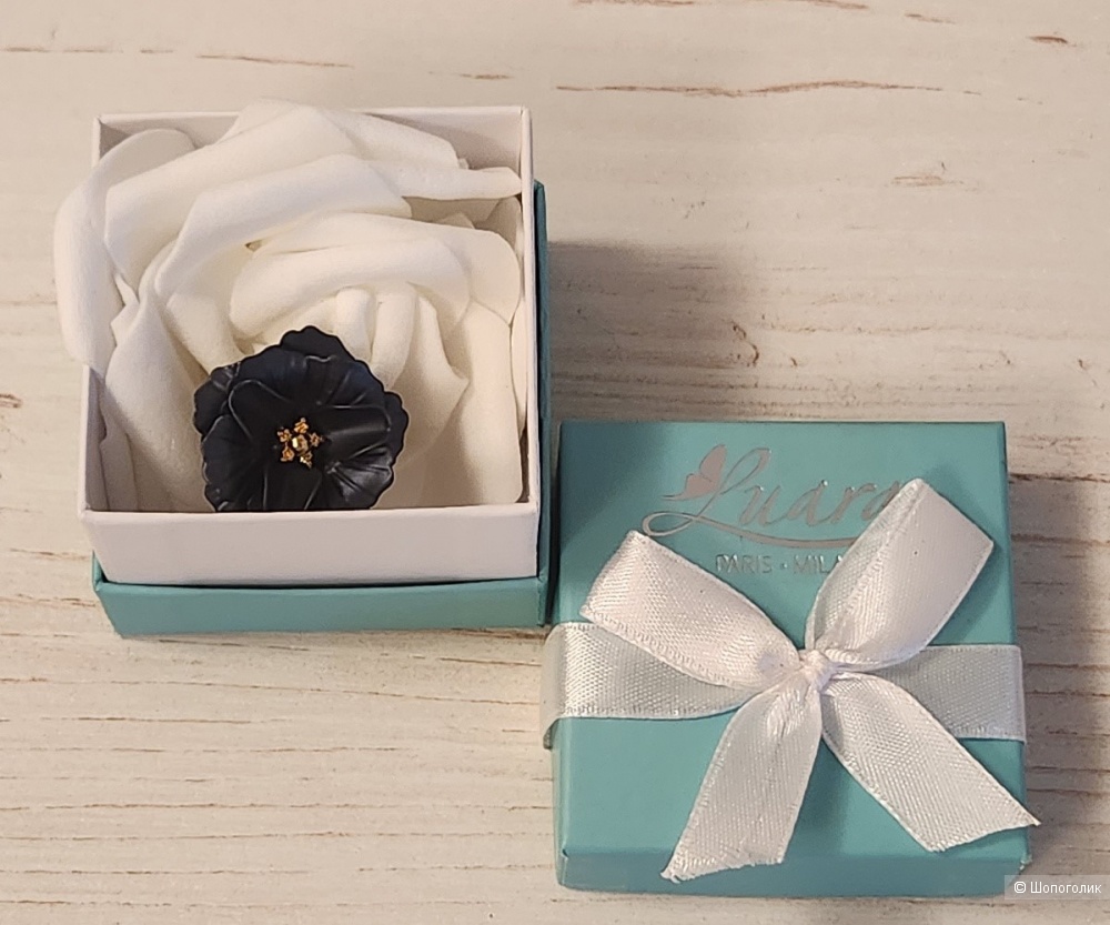 Кольцо "Pearl Navy" Fleur de Lys. Размер 16-19