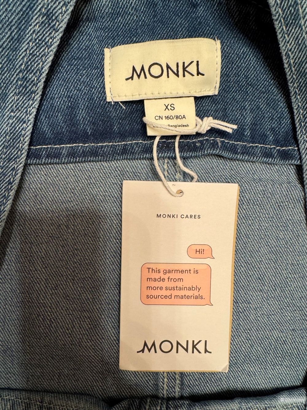 Женское джинсовое платье monki,40-42 росс.размер