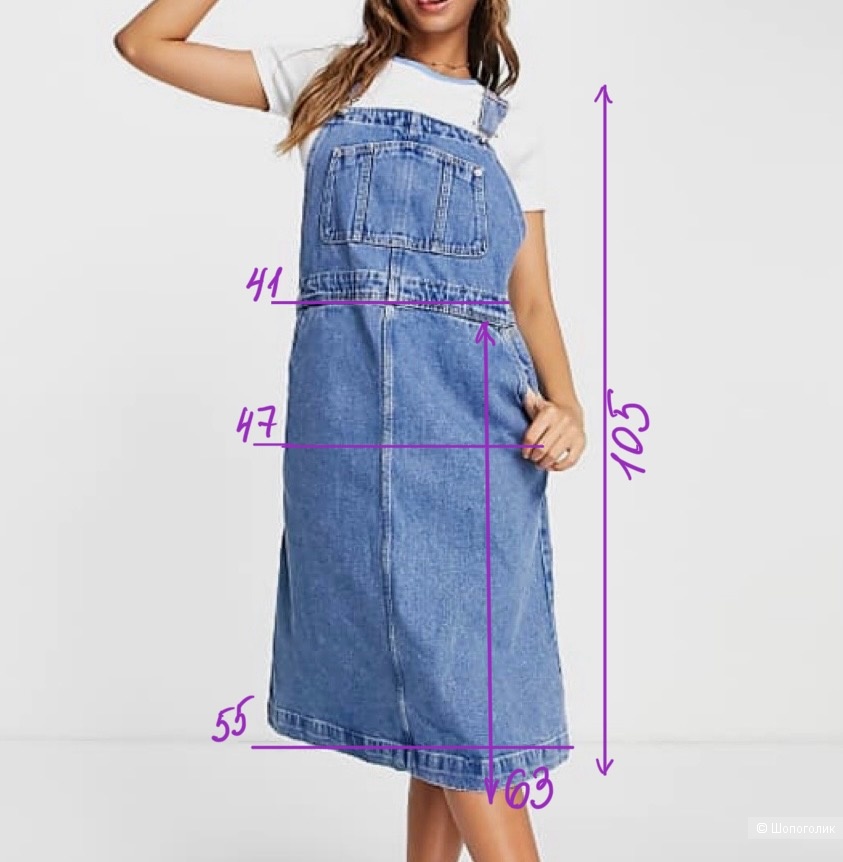 Женское джинсовое платье monki,40-42 росс.размер