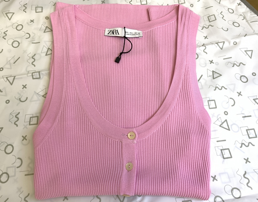 Майка топ в рубчик Zara L