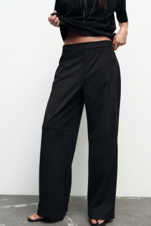 Замшевые брюки ZARA, размер 48-50