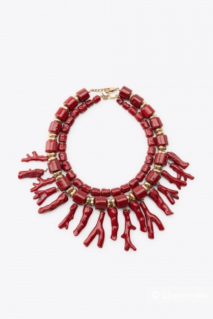 Колье Zara коралловое двойное