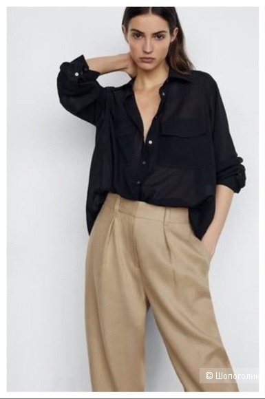 Льняные брюки Massimo Dutti/48