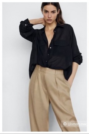 Льняные брюки Massimo Dutti/48