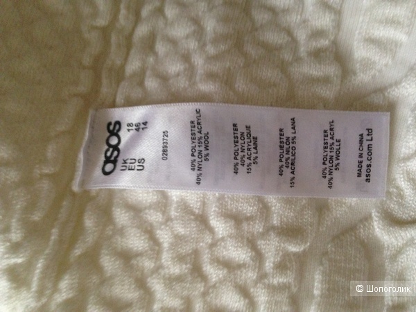 Свитер с 3D-вязкой ASOS, 18 UK/54 RU