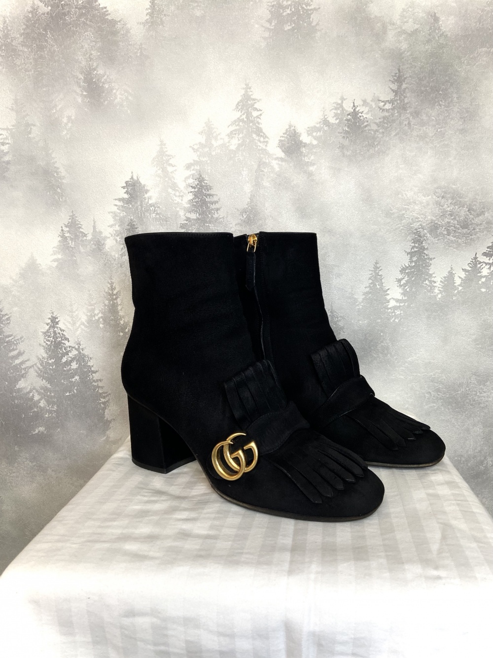 Ботильоны Gucci замша *кожа 40
