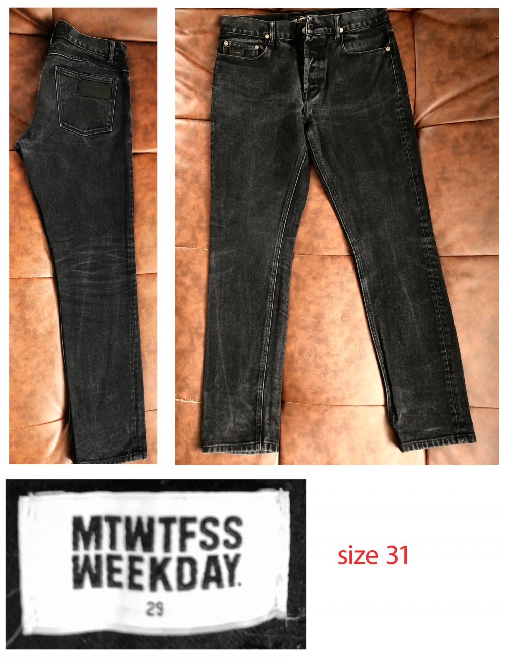 Джинсы MTWTFSS WEEKDAY мужские р-р 31