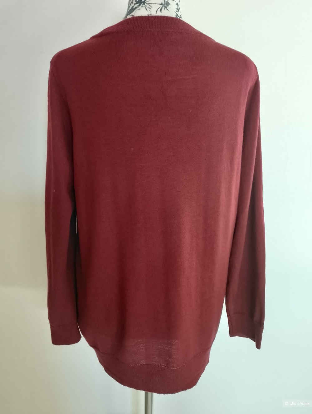 Джемпер J Crew шерстяной бордовый, L