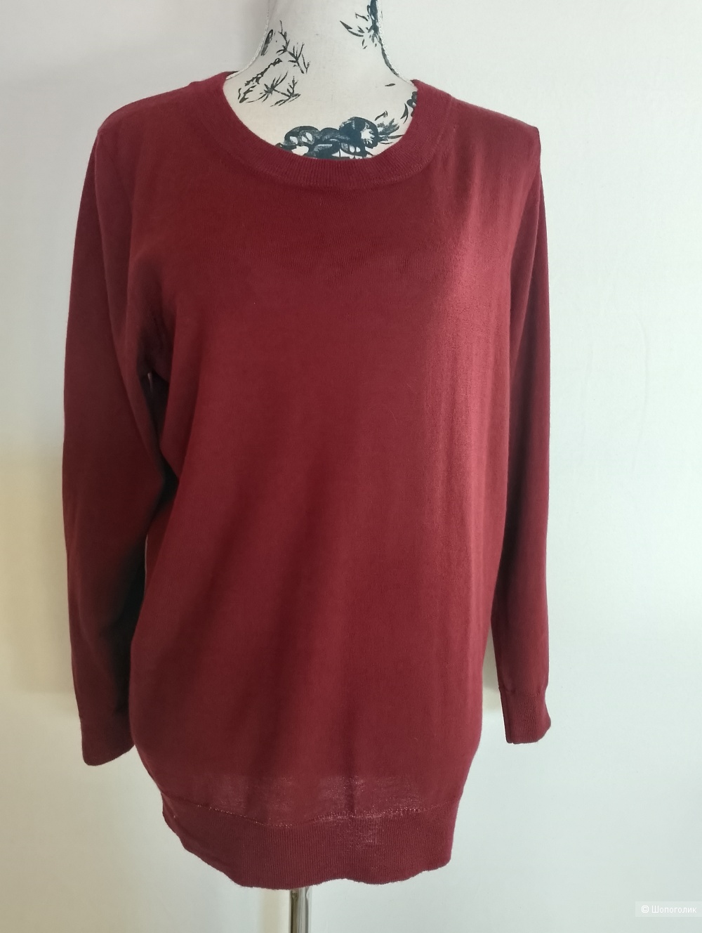 Джемпер J Crew шерстяной бордовый, L