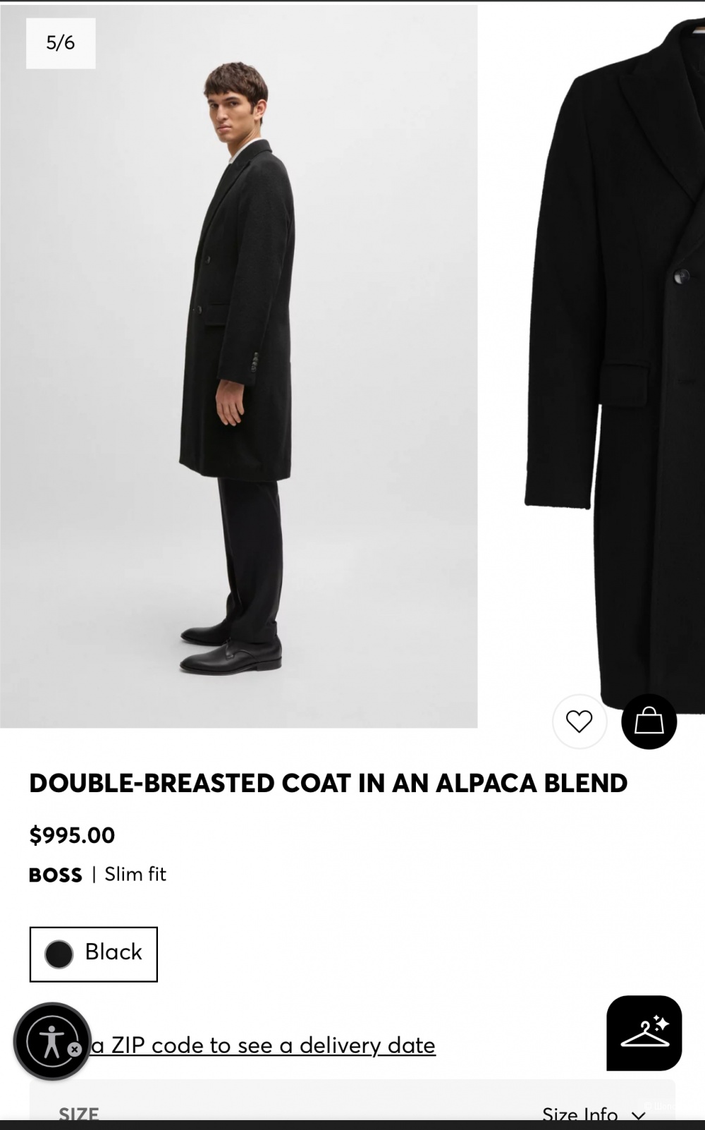 Пальто Hugo Boss, размер XL 54