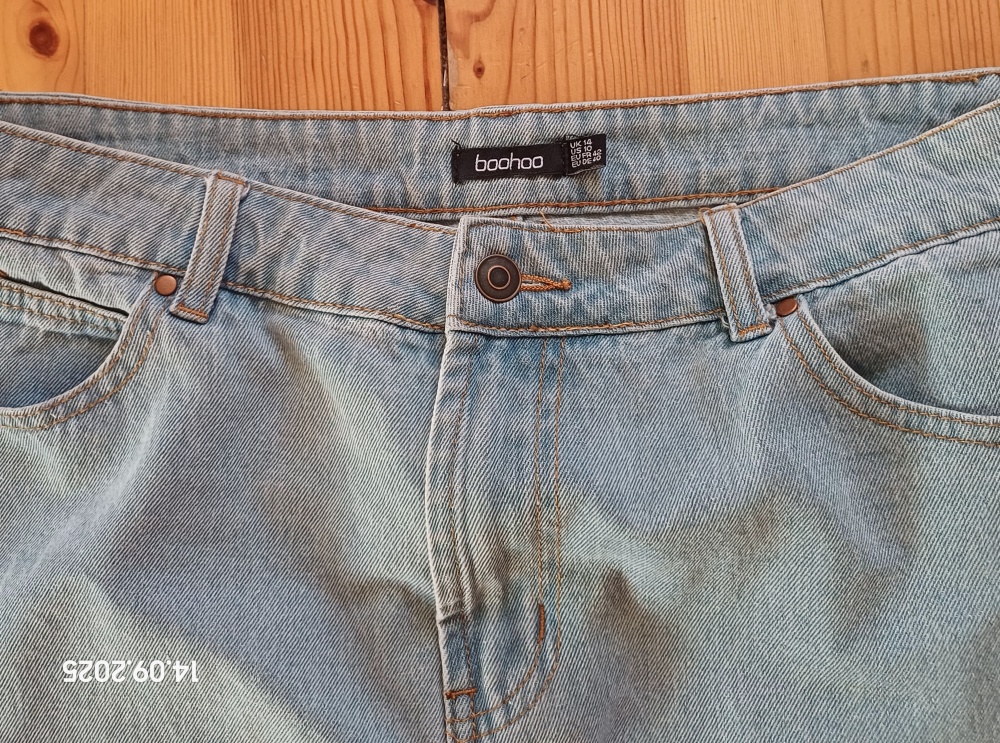 Джинсовая мини юбка boohoo, M, L