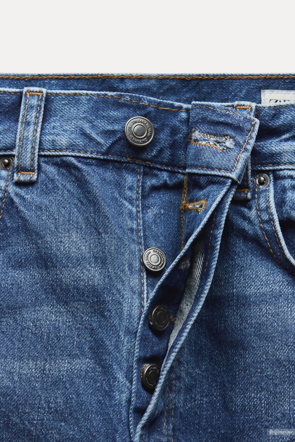 Джинсы Zara новые прямые голубые, 48
