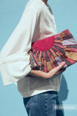 Сумка клатч плетеная Zara