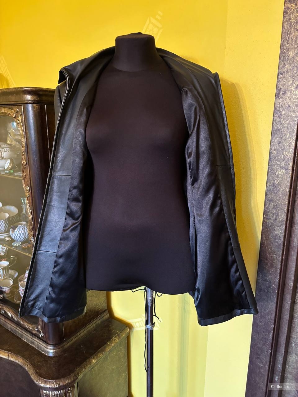 Куртка кожаная Fine collection Plus Private Desing, размер L.