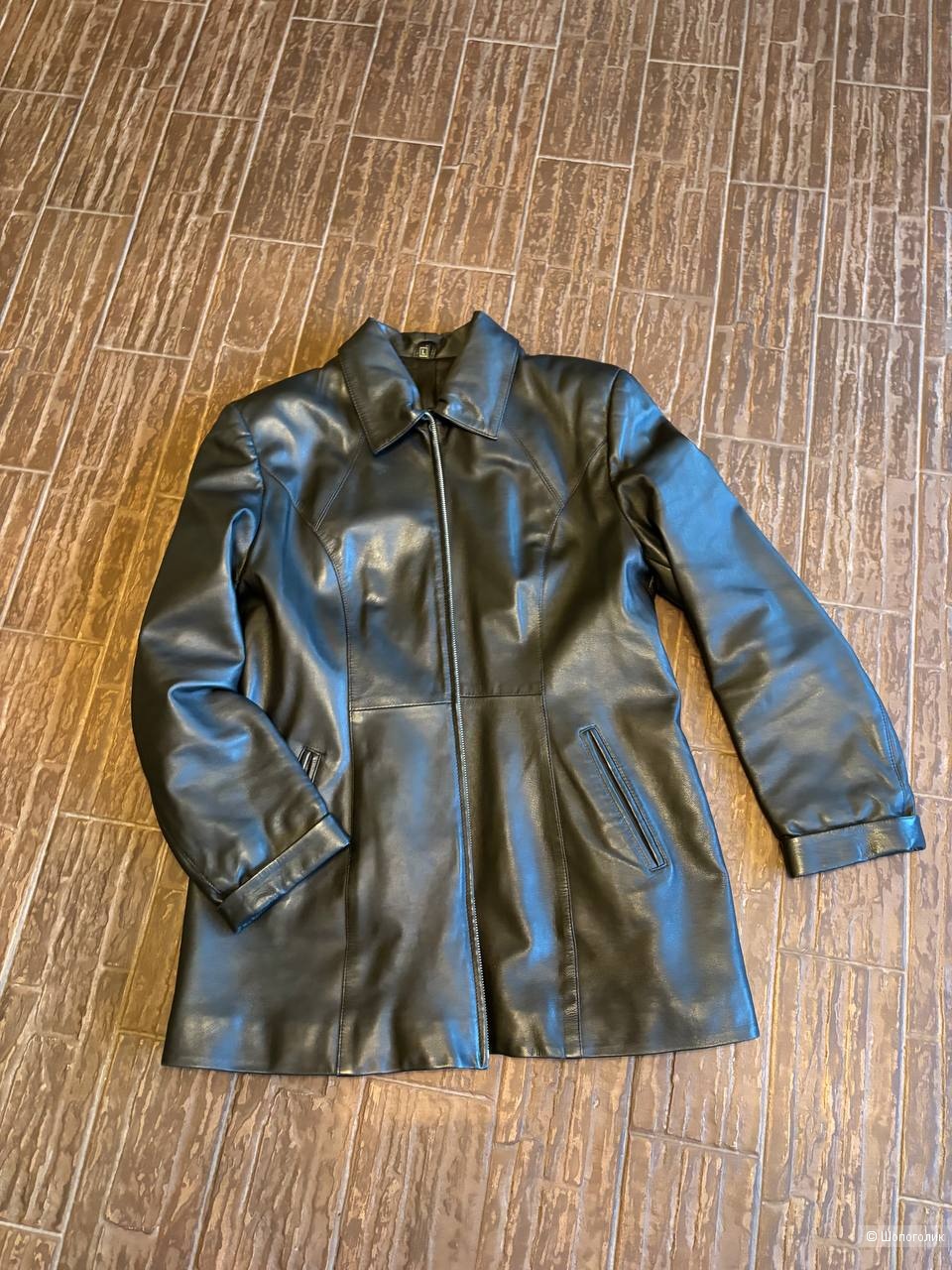Куртка кожаная Fine collection Plus Private Desing, размер L.
