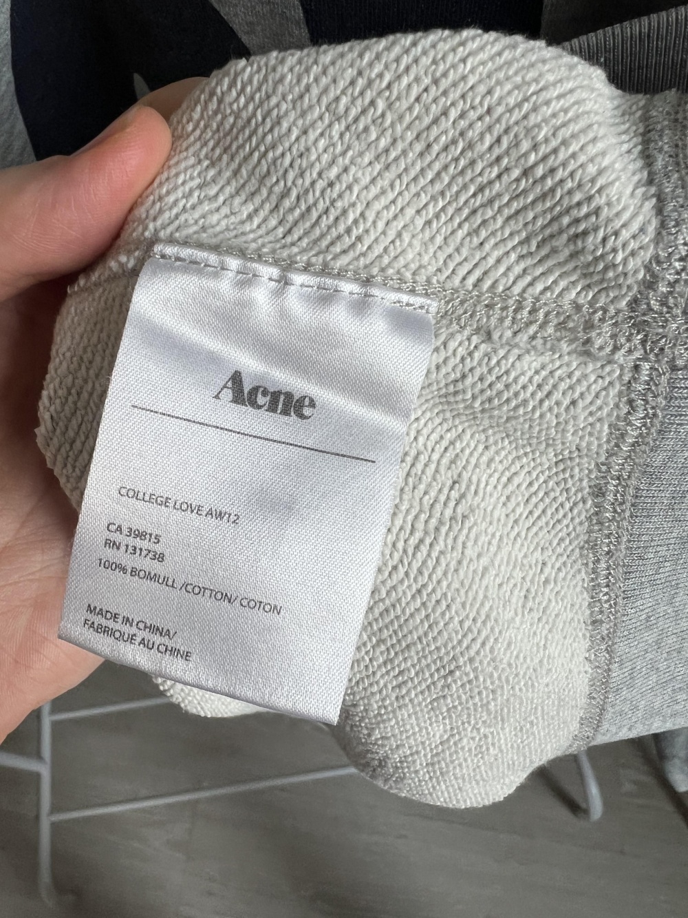 Толстовка свитшот Acne Studios (XS, RUS 40-42)