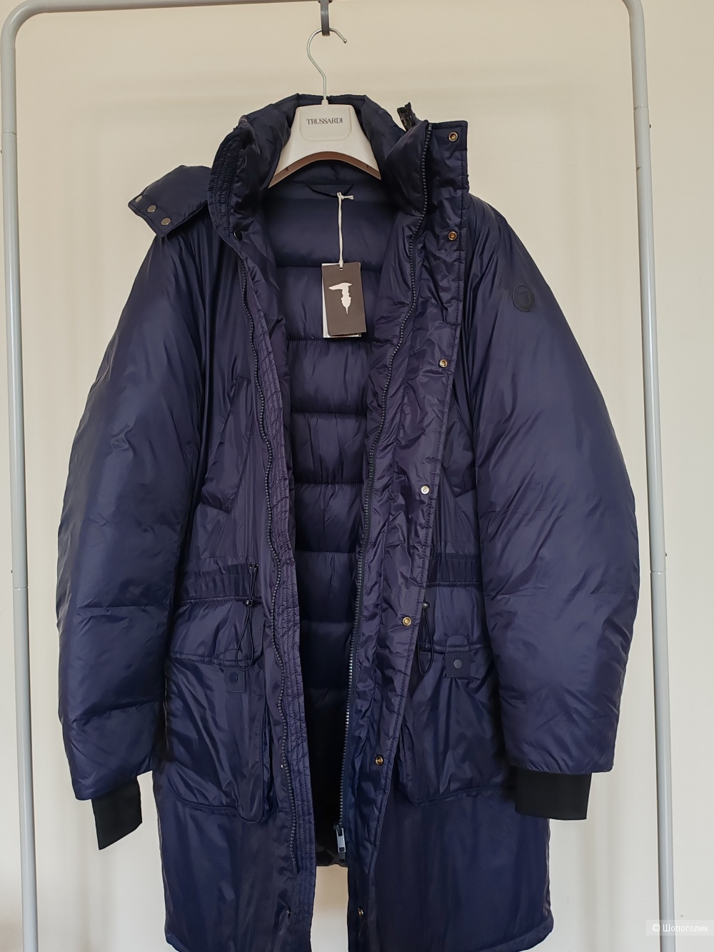 Парка/ пуховик Trussardi, размер 48 IT, на 48-50-52