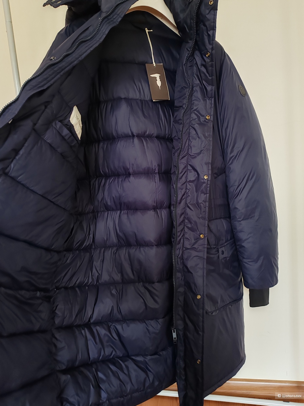 Парка/ пуховик Trussardi, размер 48 IT, на 48-50-52