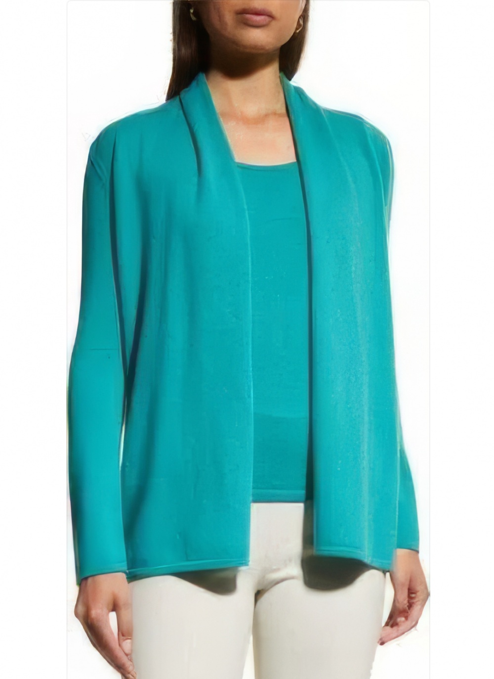 Кардиган neiman marcus кашемировый бирюзовый, L