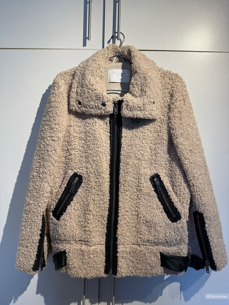 Zara меховая куртка размер XL 48-50