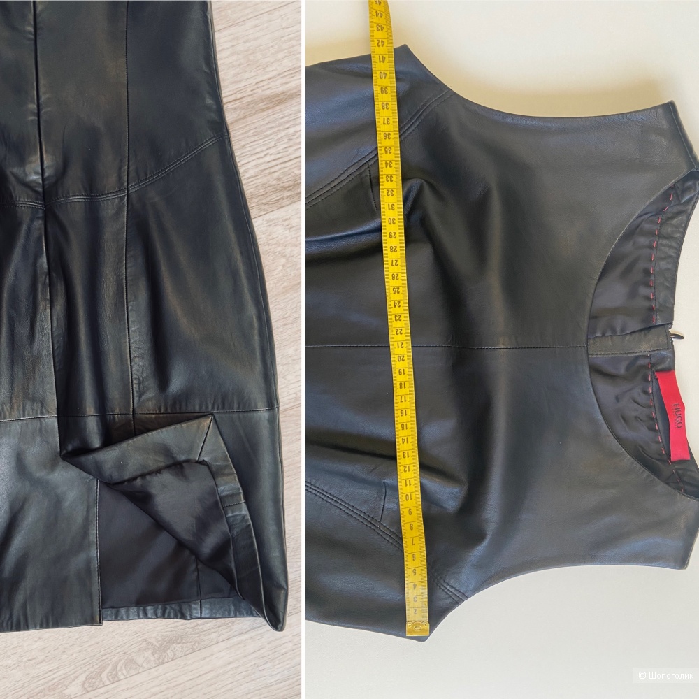 Hugo Boss платье кожа S/M