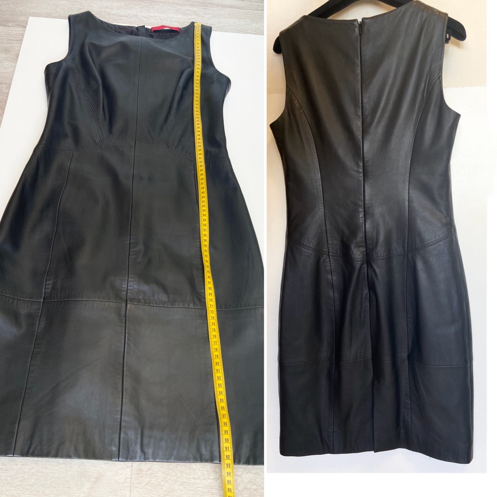 Hugo Boss платье кожа S/M