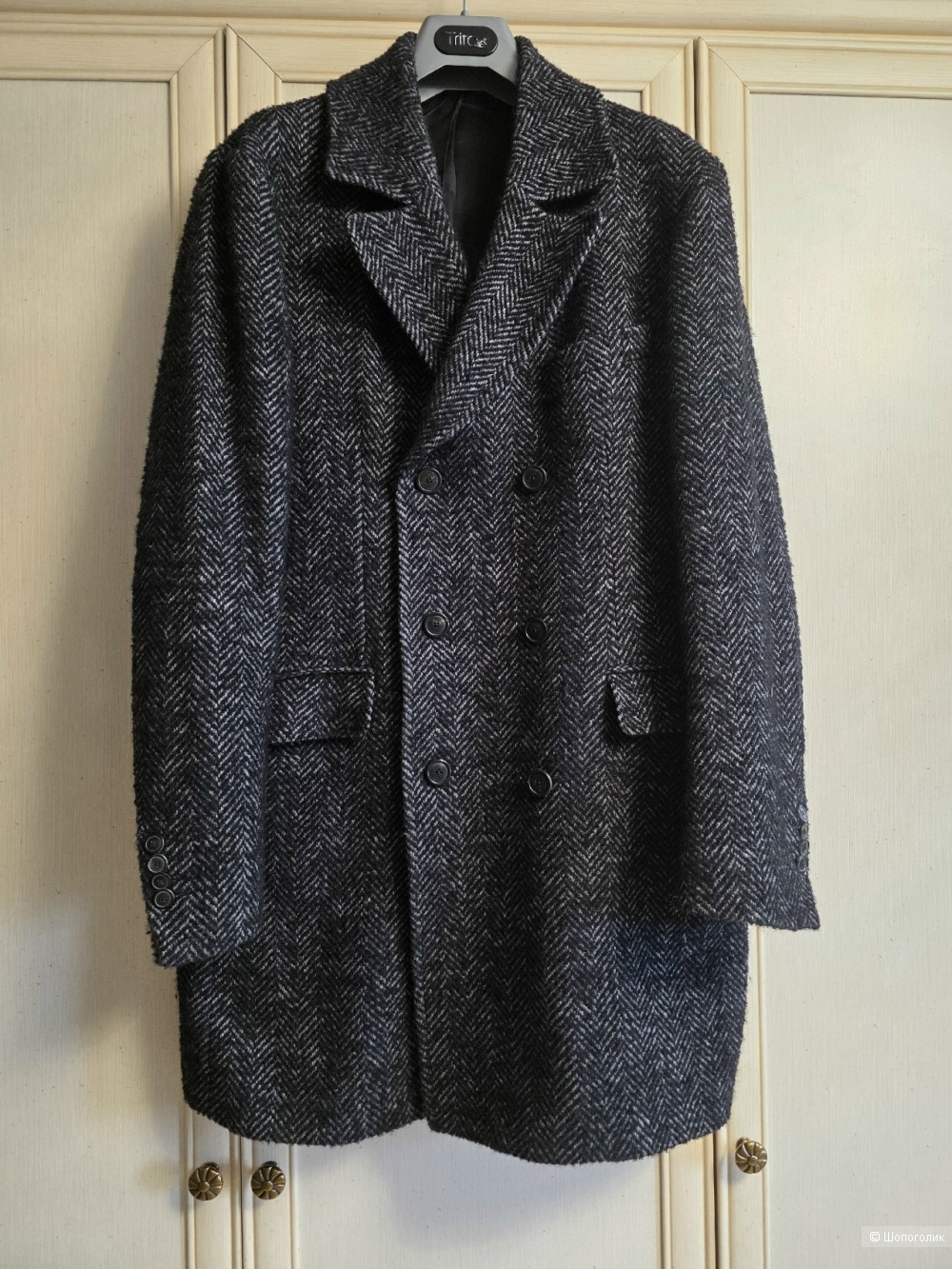 Massimo dutti мужское шерстяное пальто размер 50