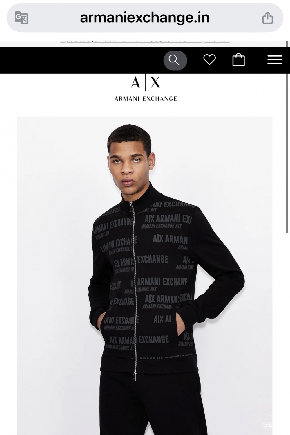 Олимпийка  Armani exchange размер м
