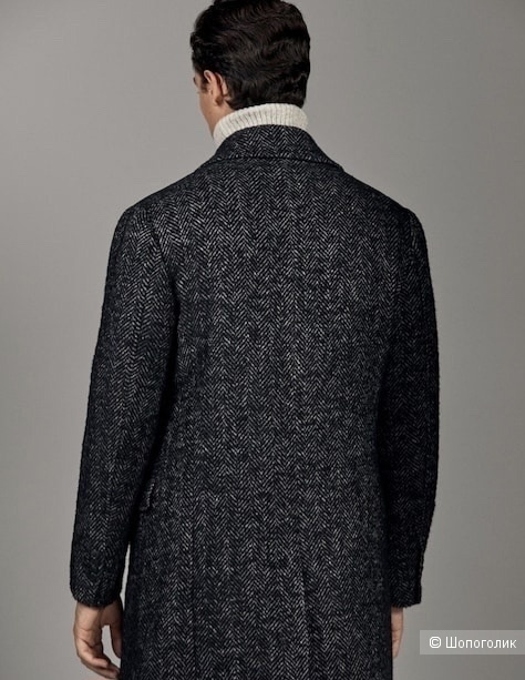 Massimo dutti мужское шерстяное пальто размер 50