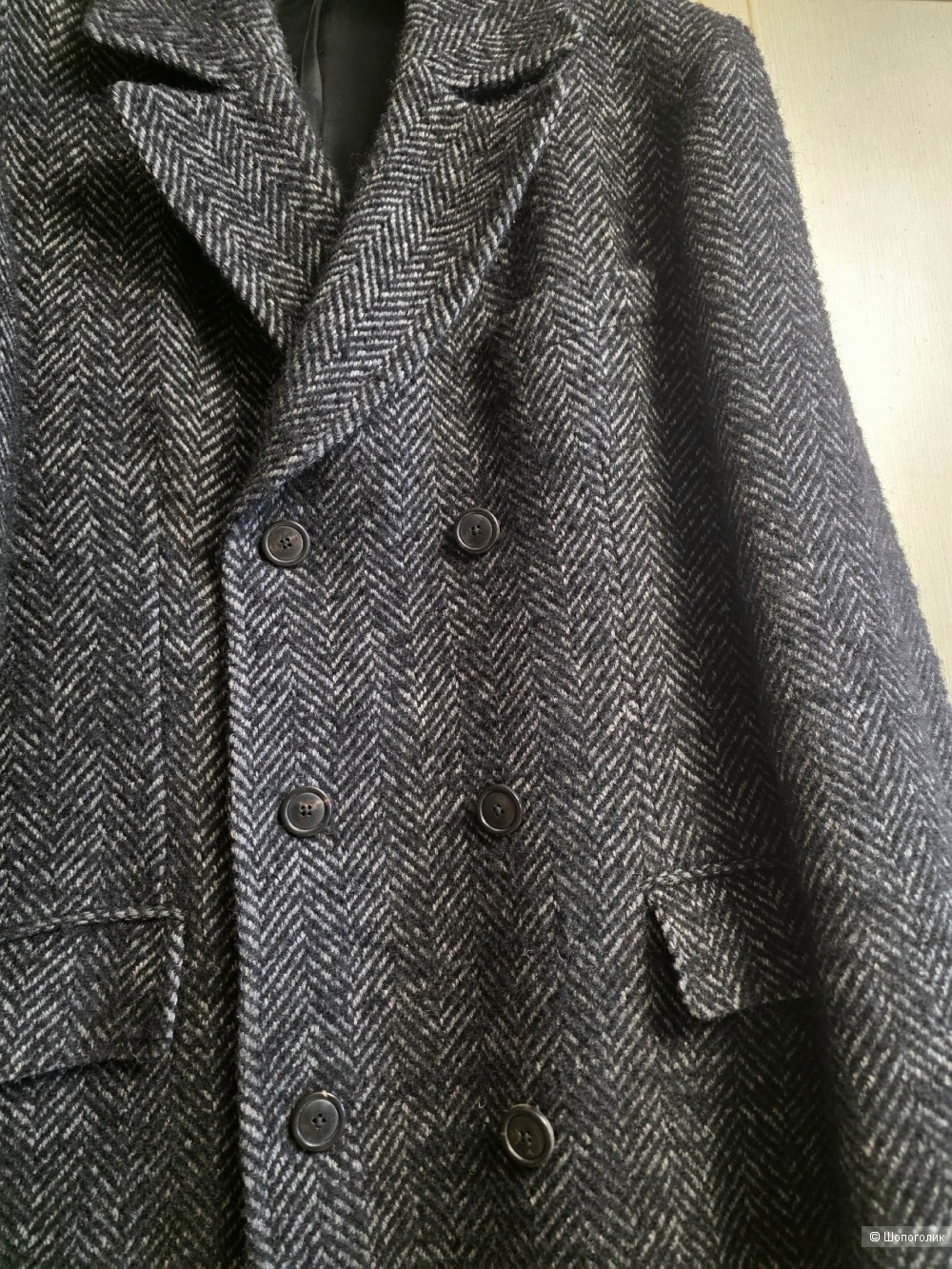 Massimo dutti мужское шерстяное пальто размер 50