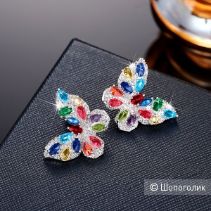 Серьги бабочки one size