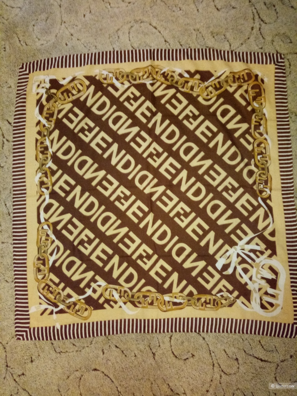 Кашемировый платок FENDI, 91*89 см