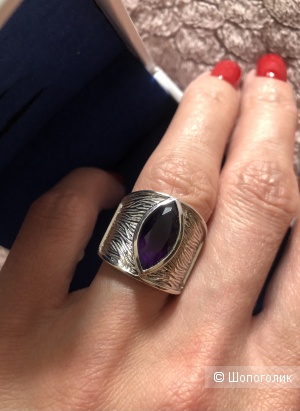 Кольцо elle Оригинал 16.5 аметист и рубин