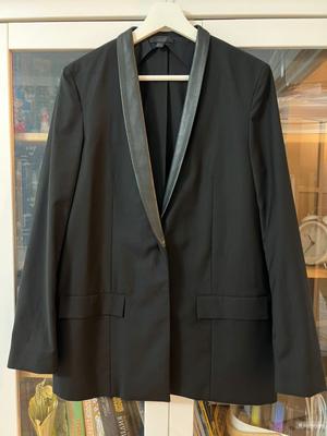 Пиджак с кожаными лацканами COS, р-р 36 европейский