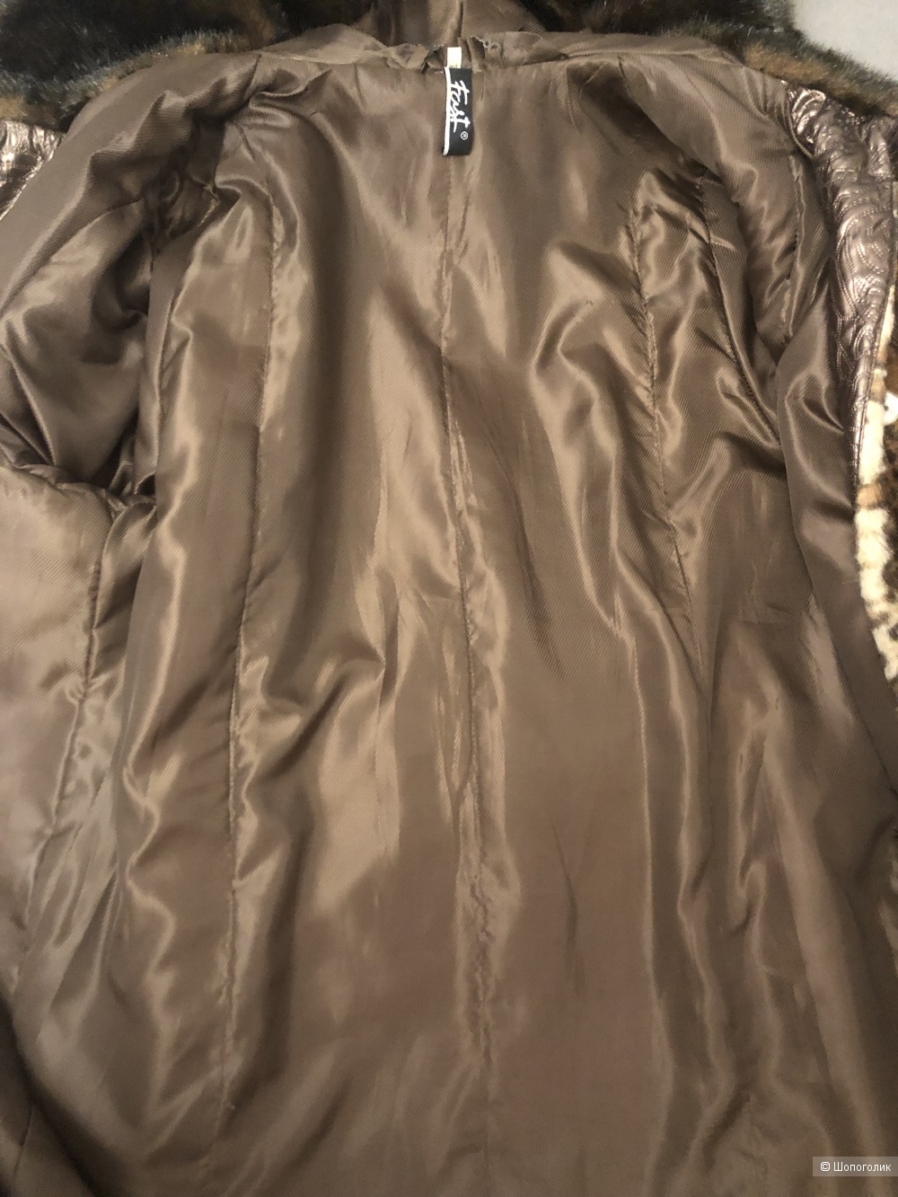 Шуба из искусственного меха с капюшоном (XL)