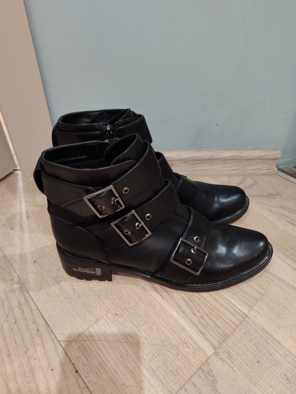 Кожаные ботинки BLONDO Camila Waterproof Moto Biker Leather Booties, Black 11 размер (28 см(