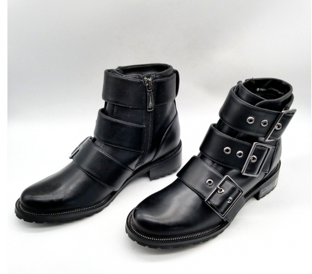 Кожаные ботинки BLONDO Camila Waterproof Moto Biker Leather Booties, Black 11 размер (28 см(