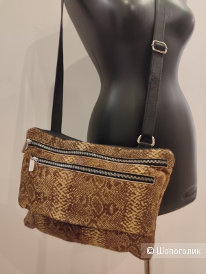 Кожаная сумка Depeche с мехом пони