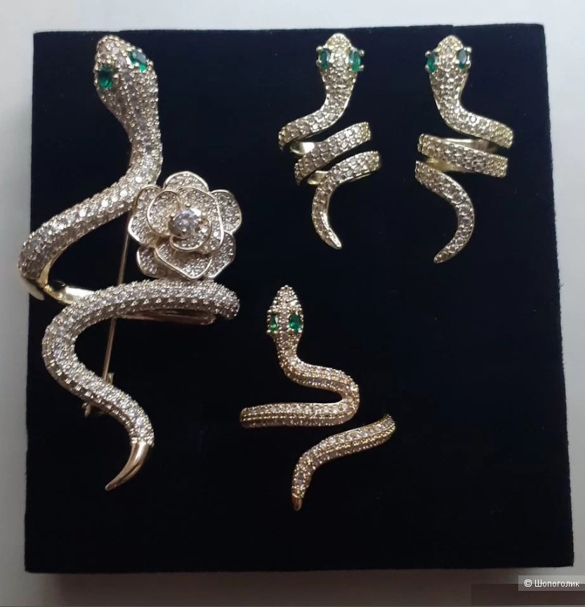 Ювелирный комплект Змейка, one size