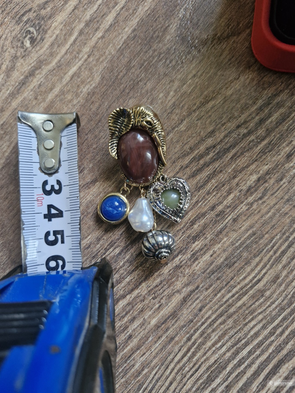 Серьги "Слоны", 6 см