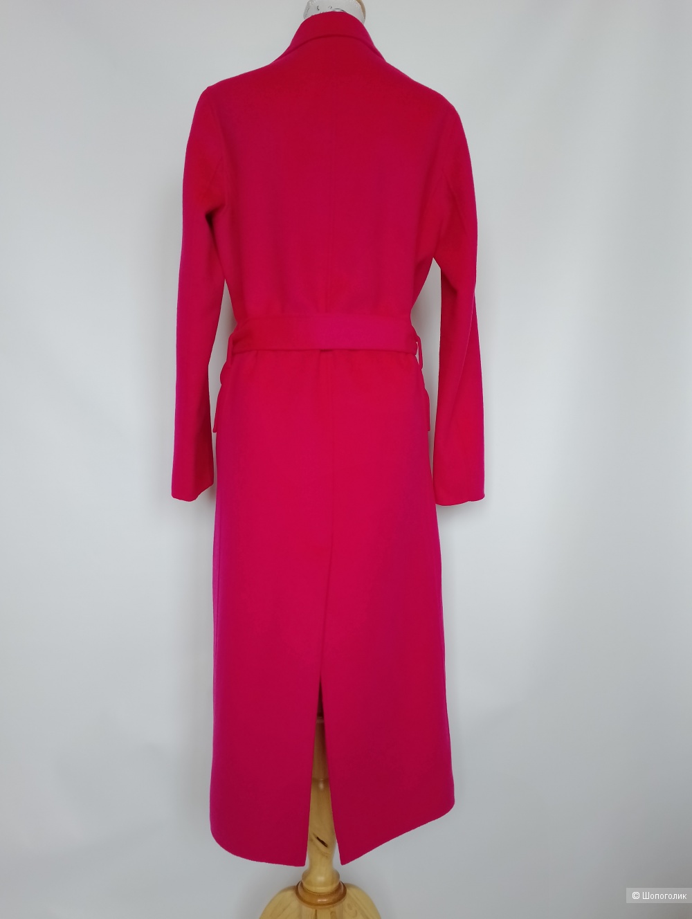 Пальто шерстяное Maje ярко розовое, фр 38