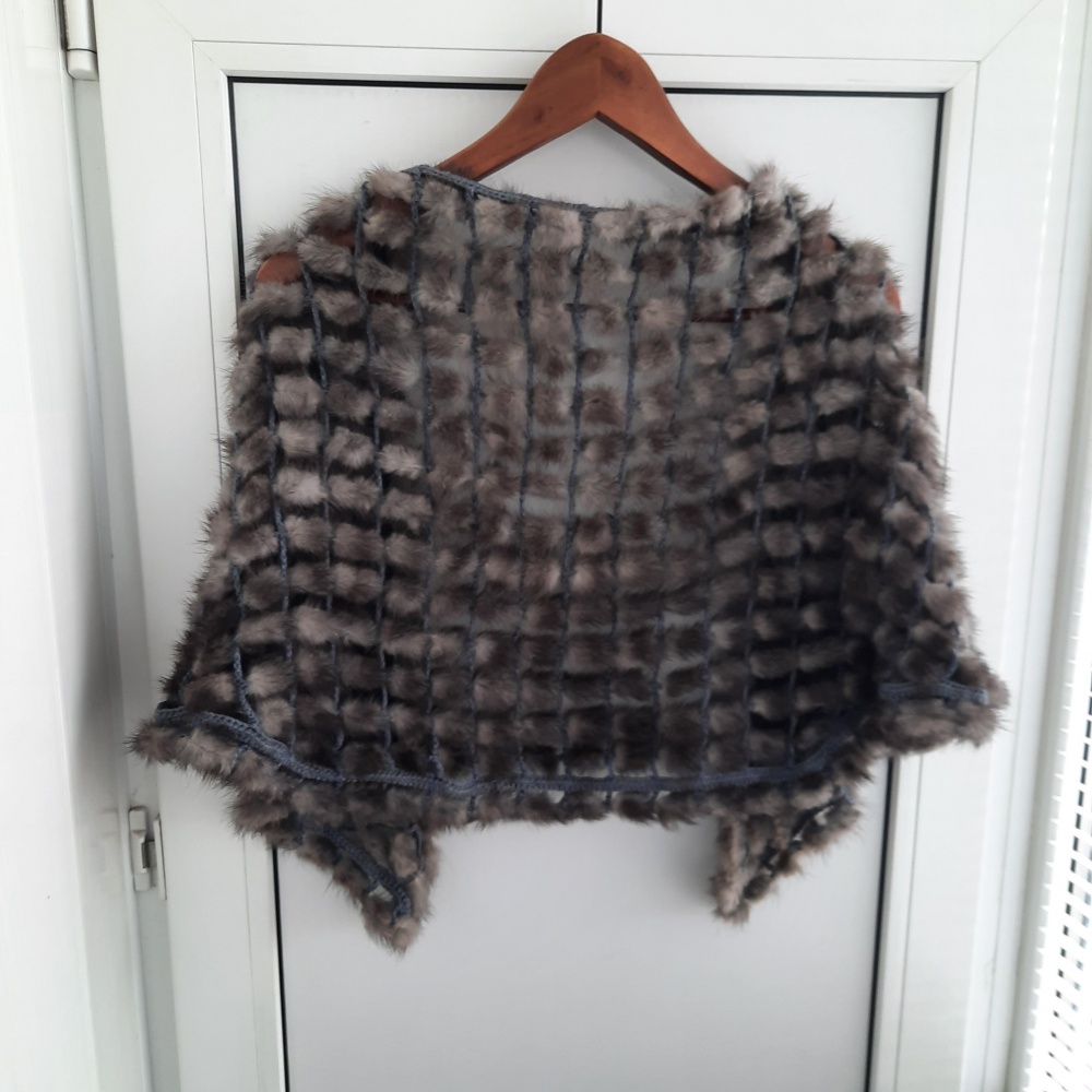 Шарф из вязаной норки , р. 140 × 45 см.