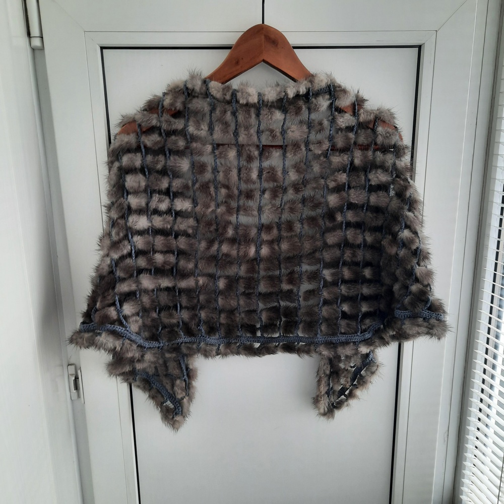 Шарф из вязаной норки , р. 140 × 45 см.