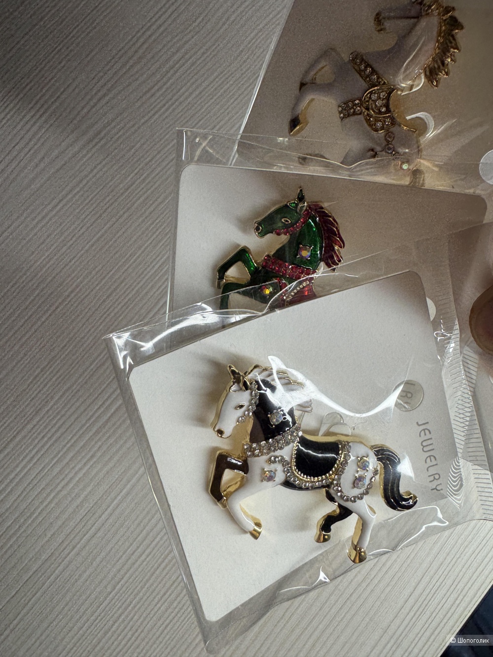 Сет 3 шт брошь Лошадь Horse, one size