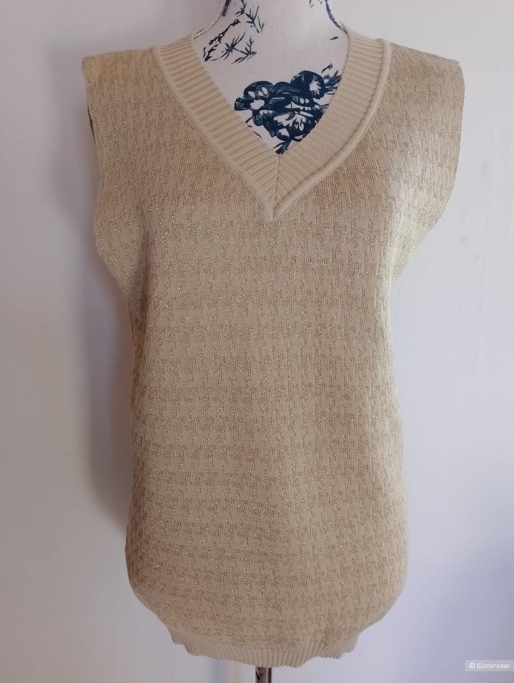 Жилетка дизайнерская ANA с люрексом, one size