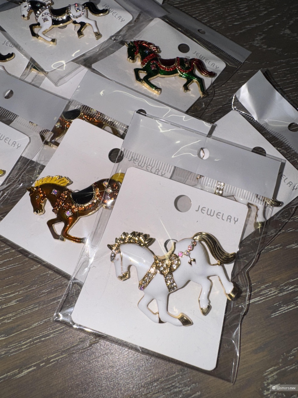 Сет 3 шт брошь Лошадь Horse, one size