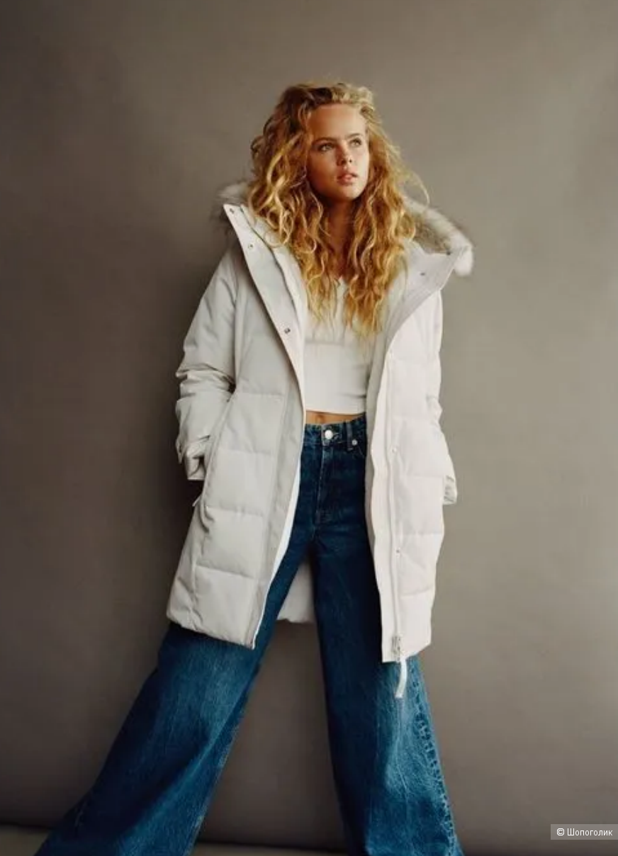 Стеганая парка Zara М