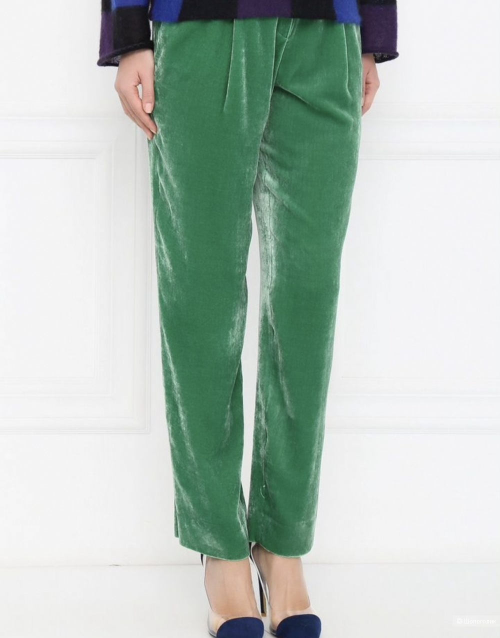 Брюки бархатные emporio armani , Ит 42