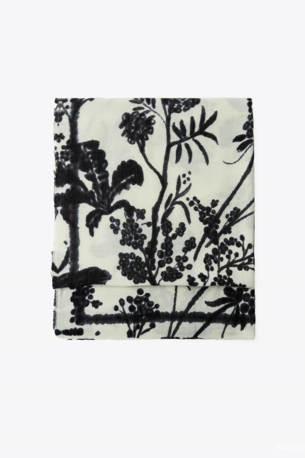 Палантин акриловый Zara черно белый