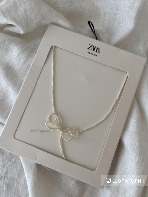 Ожерелье с бантом Zara искусственный жемчуг